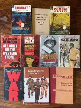 10 Mixed Bundle Lot Vintage WWII World War 2 Themed Books